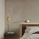 Copper Wall Light Gold Black With Plug Adapter for Foyer Bedroom Study - Ljojo