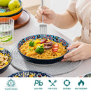 Ljojo 12/16/18/24-Piece Stoneware Dinnerware Set in Bohemian Style