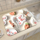 Ljojo 3D Visual Effect Drain Mat - Absorbent, Non-Slip, Anti-Mildew Kitchen Tableware Mat