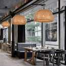 Natural Wicker Rattan Pendant Light Hand Knit Braided Ceiling Lamp by Ljojo