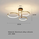 Nordic Minimalist Gold Ring LED Ceiling Light Fixture for Restaurant Bedroom Living Room by Ljojo