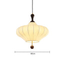 French Style Medieval Fabric Chandelier Pendant Lighting Solid Wood Hanging Lamp Ljojo
