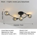 Crystal Glass Ball LED Pendant Chandelier - Modern Minimalist Nordic Art Light by Ljojo