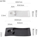 Ljojo Matte Ceramic Serving Plate Set for Molecular Cuisine and Sushi Dining