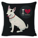 Dog Breed Cotton Linen Cushion Cover Set by Ljojo: Bull Terrier to Chihuahua & More