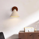 Ljojo LED Wall Lamp Switch Bedroom Yellow Travertine Stone Black Iron Zen Light