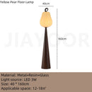 Ljojo Melon Shaped LED Floor Lamp for Bedroom Decoration - Creative Wabi-sabi Art Decor