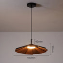 Ljojo LED Walnut Pendant Light Chandelier for Bedroom and Study Room Home Decor
