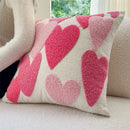 Chenille Embroidered Heart-Shaped Pillowcase for Valentine's Day by Ljojo