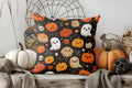 Halloween Pillow Cover Ghosts & Black Cat Design by Ljojo