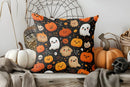 Halloween Pillow Cover Ghosts & Black Cat Design by Ljojo