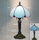 French Table Lamp Stained Glass Red Rose 8 Inches Bedside Reading Light Ljojo