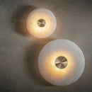 Luxury LED Wall Light Natural Marble Brass for Living Room - Nordic Circular by Ljojo
