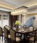Ljojo Luxury Crystal Chandelier - Modern Dining Room Pendant Light - Indoor Ceiling Lamp