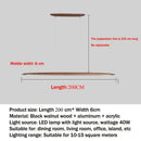 Ljojo LED Wooden Pendant Light for Kitchen Office Bar Dining Room