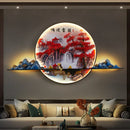 Ljojo 3D Chinese Pine Landscape Wall Lamp for Home Living Room Bedroom