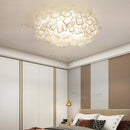 Ljojo Creamy Style Feather Ceiling Lamp LED Light for Bedroom Living Room - Full Spectrum Glow