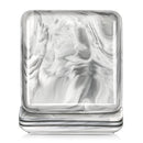 Ljojo Marble Grey Porcelain Dinner Plate Set - 8" Square Tableware Dishes