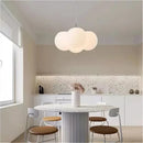 Ljojo Modern Glass Ball LED Pendant Light Cream - Home Decor Chandelier