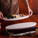 Ljojo Meteorite Pearl Oval Plate for Dessert Snack Molecular Cuisine Art