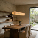 American Wabi Sabi Long Shape Fabric Pendant Light by Ljojo for Living Room and Bedroom Decor