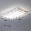 Ljojo LED Crystal Ceiling Lamp Modern Square Dimmable Dining Room Fixture