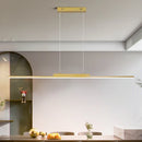 Gold Dimmable Modern Chandelier Light Fixture - Adjustable LED Pendant by Ljojo