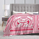 Ljojo Maneki Neko Fleece Blanket - Super Soft Lucky Cat Bed Throw