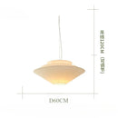 French Cream Umbrella Cloth Ceiling Lamp by Ljojo for Dining Room & Bedroom