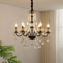 American Black Crystal Chandelier | European Art Decor Ceiling Light by Ljojo