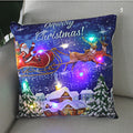 Ljojo LED Santa Claus Cushion Cover: Festive Light-Up Pillowcase for Home Decor