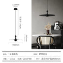 Ljojo Minimalist Black Wooden Flying Saucer Pendant Light LED Gu10 Home Decor