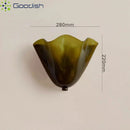 Ljojo Modern Vintage Glass Petal LED Wall Lamp Art Creative Lights for Bedroom Home Chandelier