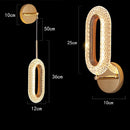 LED Crystal Wall Lamp 12W - Luxurious Ellipse Design for Corridor, Bedroom, Balcony | Ljojo