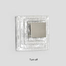 Ljojo Medieval Style Glacier Blue Glass Square Wall Lamp for Living Room and Bedroom