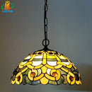 30CM Baroque Chandelier Tiffany Style Glass Lighting Retro Art Creative for Ljojo