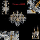 Ljojo Luxury Crystal Chandelier: Modern 6-24 Arm LED Lighting for Living Room and Bedroom