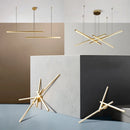 Ljojo Modern Nordic LED Pendant Lamp Chic Aluminum Golden Black Dining Room Fixture