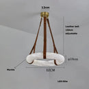 Ljojo Marble Leather LED Pendant Light for Bedroom & Living Room