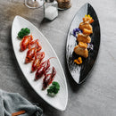 Ljojo Long Leaf Plate - Premium Ceramic Sushi Platter