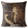 Beige Art Nouveau Gallery Cushion Cover for Home Decor - Ljojo