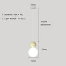 LED Cream Hanging Lamp - Modern Indoor Lighting for Bedroom, Living Room, and More