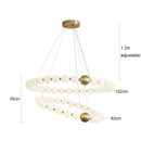 French Style Living Room Chandelier Light Luxury Creative Dining Table Bar Hanging Line Lamp Pearl String Pendant Lighting by Ljojo