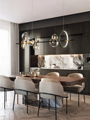 Ljojo Glass Bubble Chandelier Pendant Lamp for Kitchen and Dining Room Decor