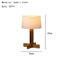Japanese-style Fabric Lampshade Wood Floor Lamp - Elegant Indoor Lighting by Ljojo