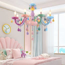 Crystal Led Chandelier European Candle Lustre Restaurant Bedroom Children Room Light Princess Pendant Lamp by Ljojo
