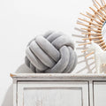Cream White Art Deco Striped Knot Pillow - Handmade Soft Modern Cozy Decor for Home & Sofa.rm Ljojo