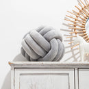 Cream White Art Deco Striped Knot Pillow - Handmade Soft Modern Cozy Decor for Home & Sofa.rm Ljojo