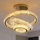 Ljojo Luxury Crystal Living Room Chandelier Pendant Light Glass Ceiling Lamp