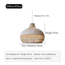 Ljojo Rattan Pendant Light Chandelier Modern Elegant Stylish Living Room Fixture